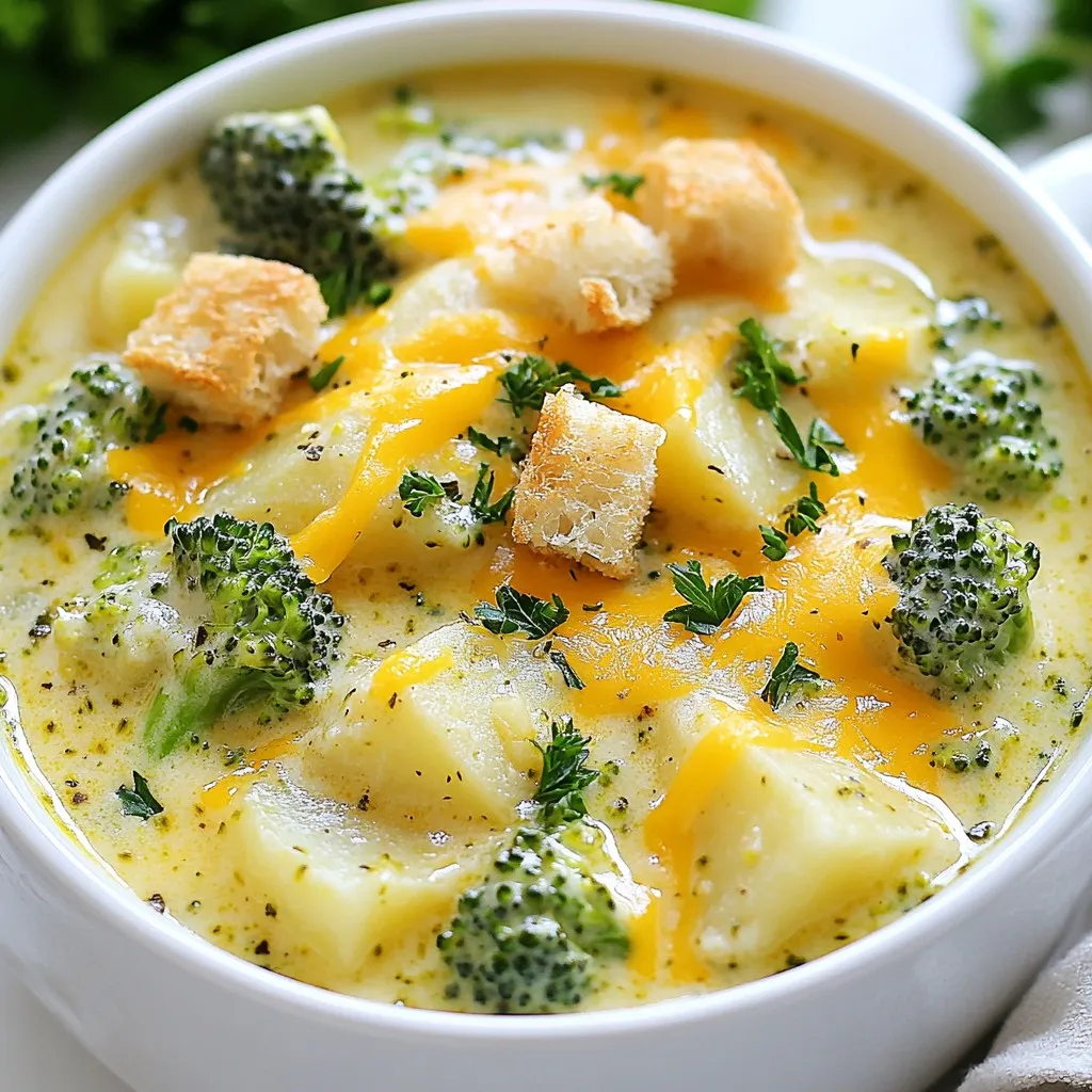 Crockpot Broccoli Potato Cheese Soup Easy Comfort Food