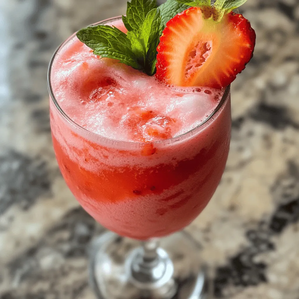 Virgin Strawberry Pina Colada Refreshing Summer Drink