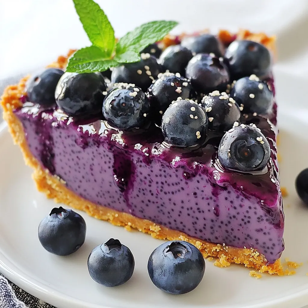 No-Bake Blueberry Chia Pie Tasty and Refreshing Dessert