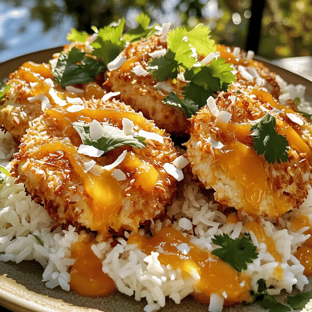 Coconut Chicken with Apricot Sauce Tasty Dinner Fix