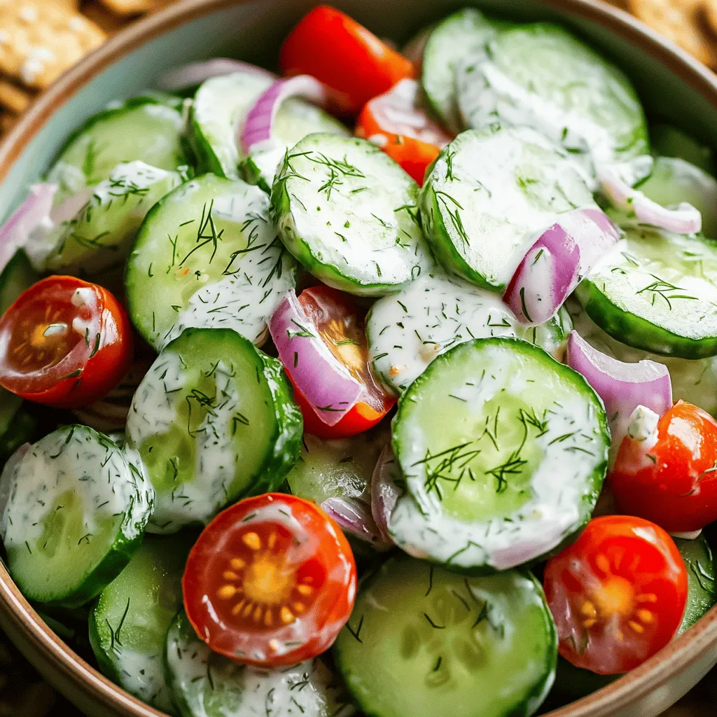 Creamy Cucumber Salad Refreshing and Easy Recipe