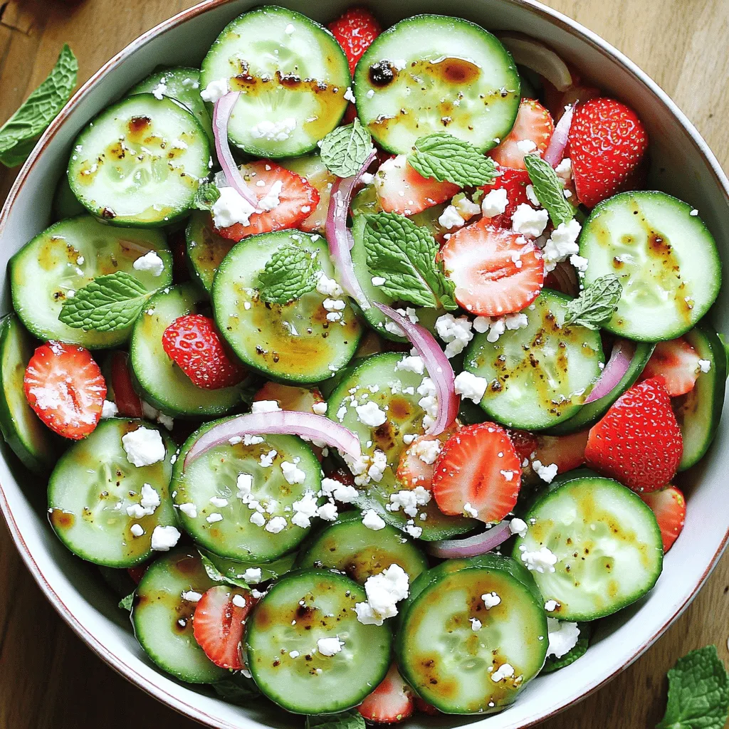 Cucumber Strawberry Salad Refreshing and Easy Recipe