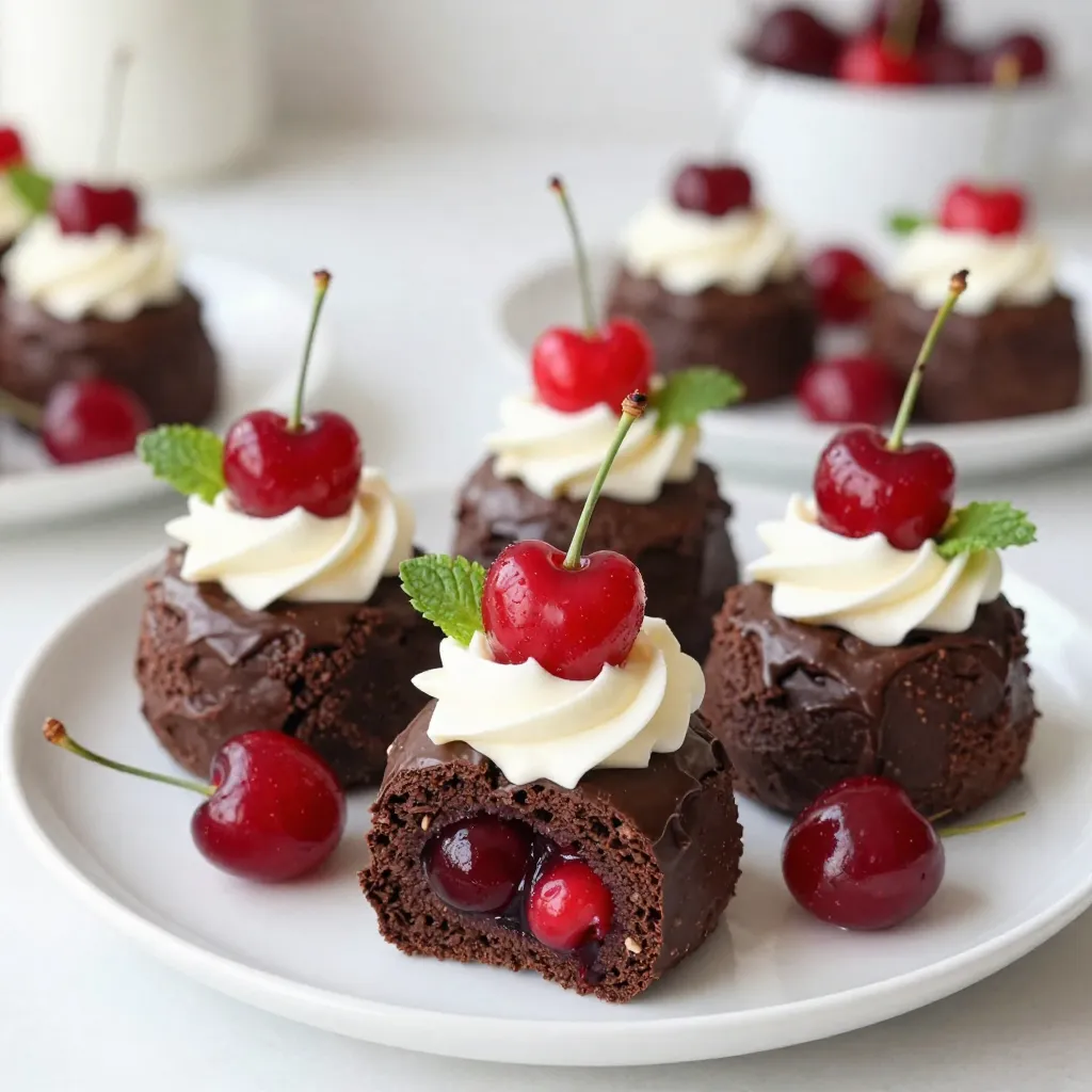 Black Forest Brownie Bombs Tasty Dessert Delight