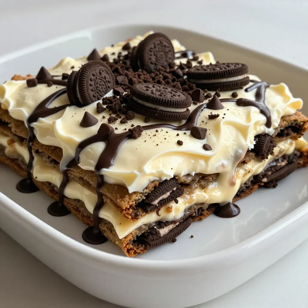 No-Bake Cookie Lasagna Delight Easy Dessert Recipe