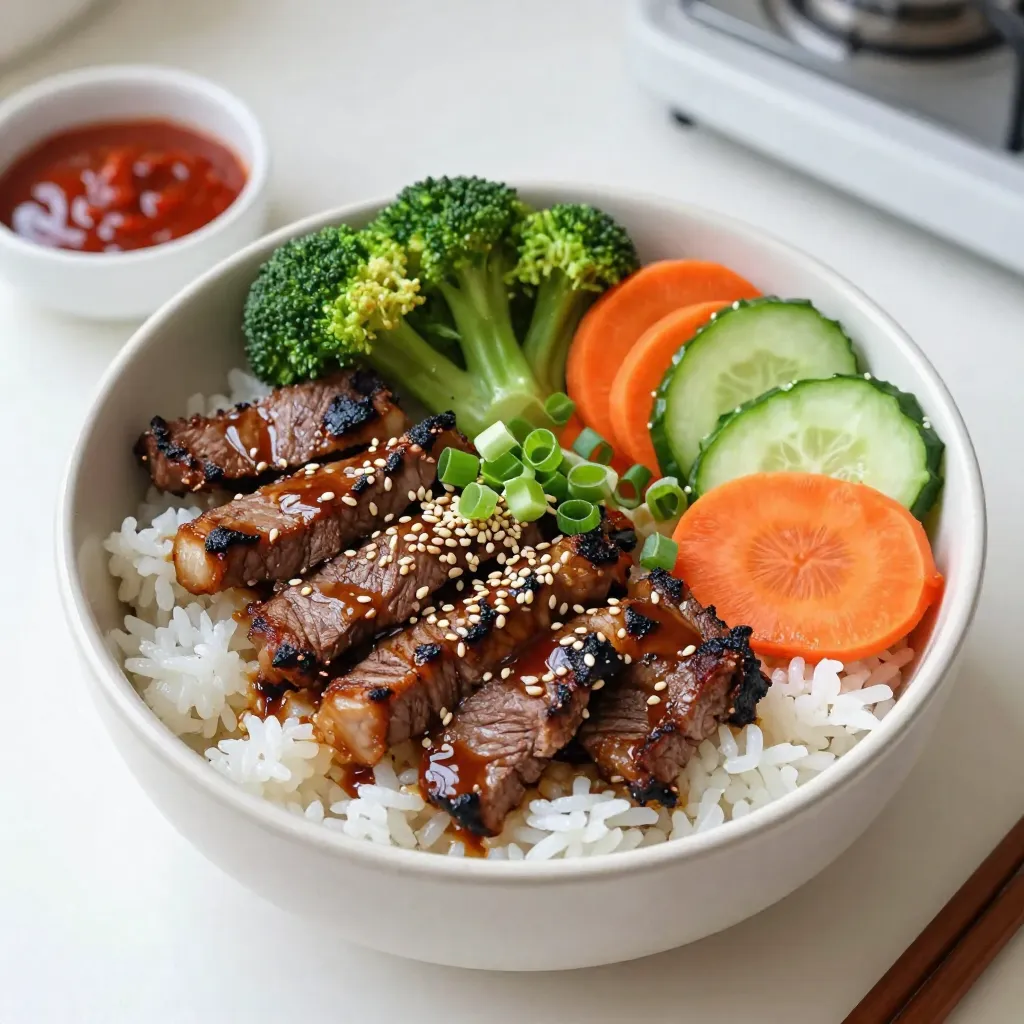 Korean BBQ Steak Rice Bowls Flavorful and Easy Recipe