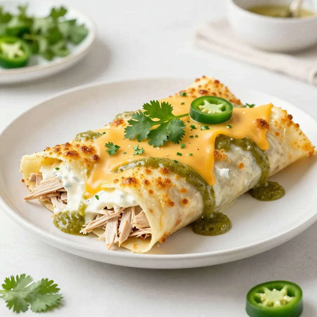 White Chicken Enchiladas Delightfully Creamy Dish