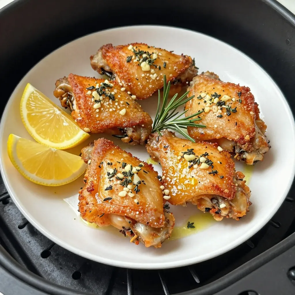 Air Fryer Garlic Herb Chicken Thighs Flavorful Recipe