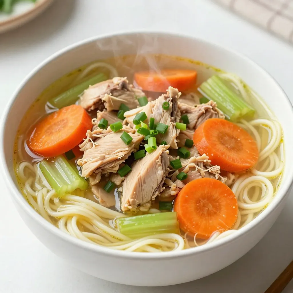 Ginger Garlic Chicken Noodle Soup Comforting and Tasty