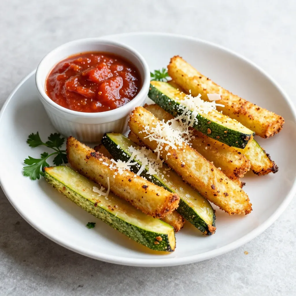 Air Fryer Parmesan Zucchini Fries Crispy and Tasty