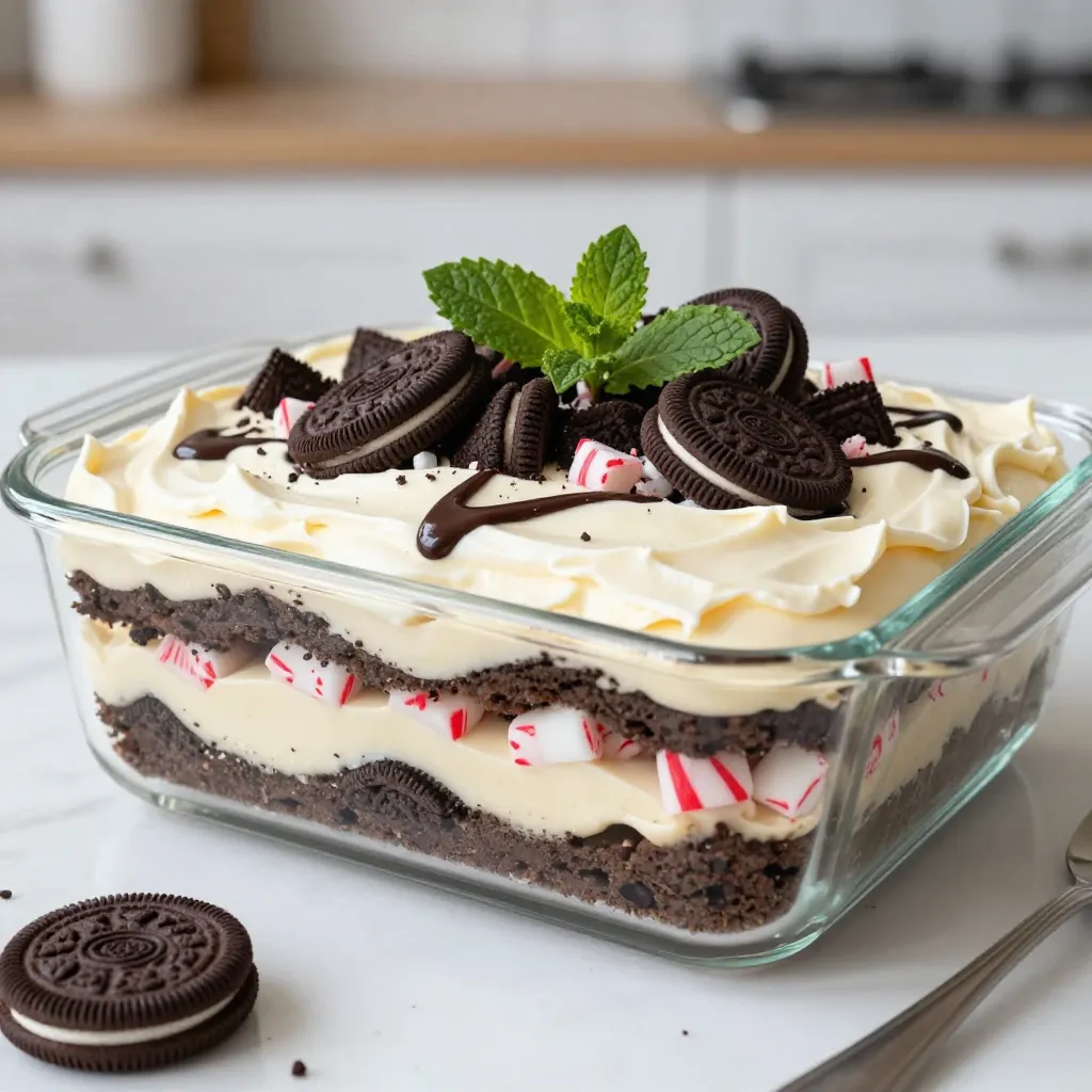 No-Bake Christmas Oreo Lasagna Delightful Treat