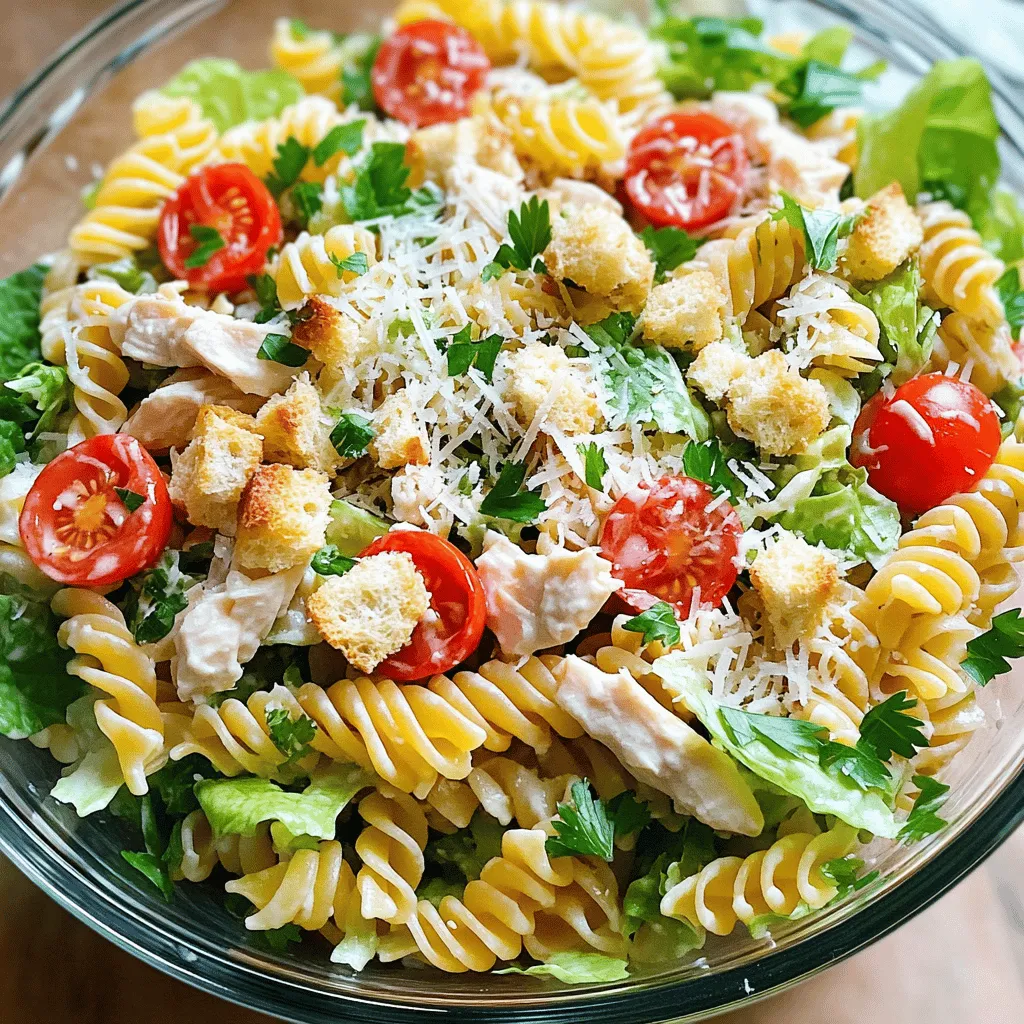 Chicken Caesar Pasta Salad Easy and Flavorful Dish