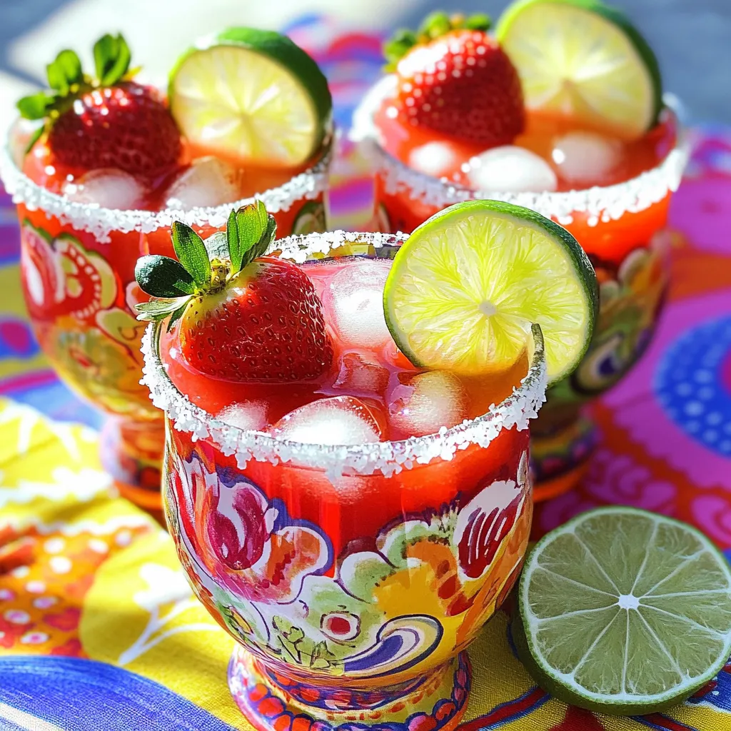 Strawberry Lime Margarita Mocktail Refreshing Delight