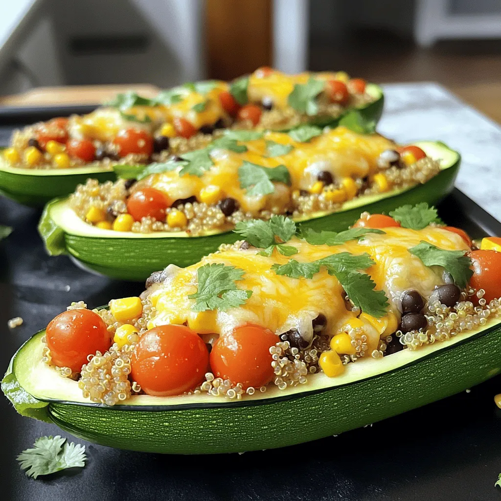 Stuffed Zucchini Boats Tasty and Easy Dinner Idea