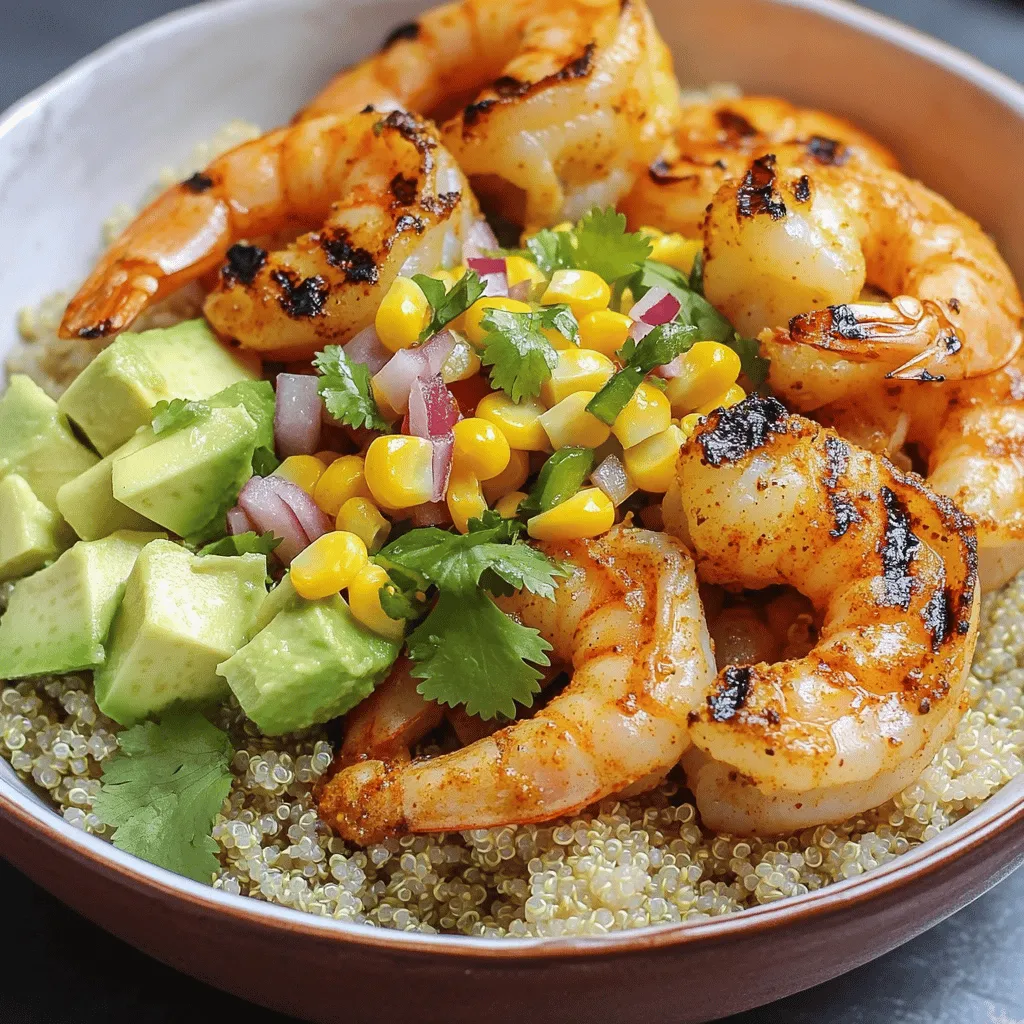 Grilled Shrimp Bowl with Avocado and Corn Salsa Delight