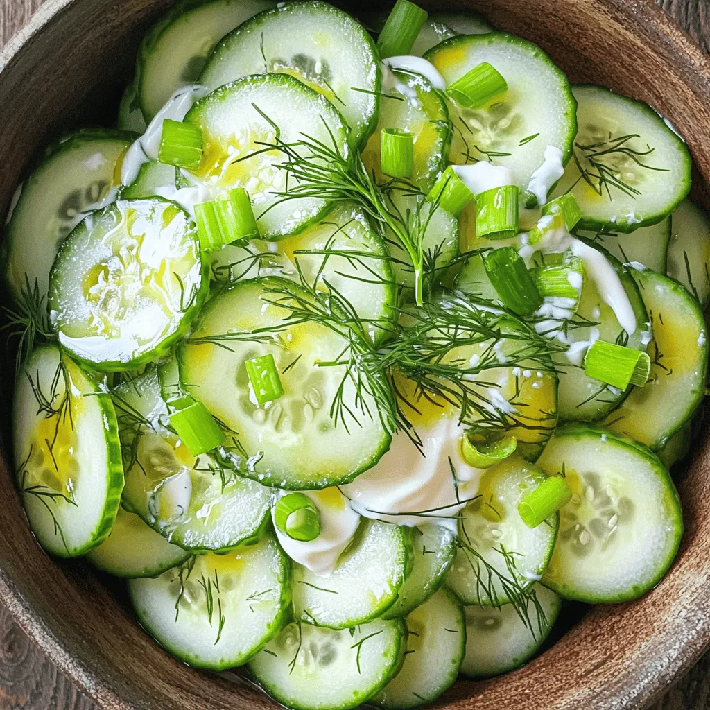 Polish Creamy Cucumber Salad Fresh and Flavorful Dish