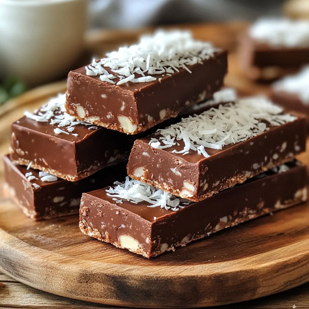 No-Bake Chocolate Coconut Almond Bars Delightful Snack