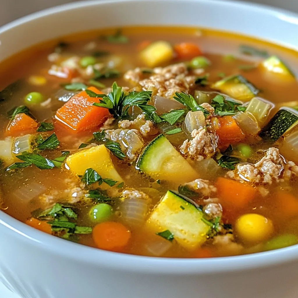 Ground Chicken Veggie Soup Flavorful and Easy Recipe