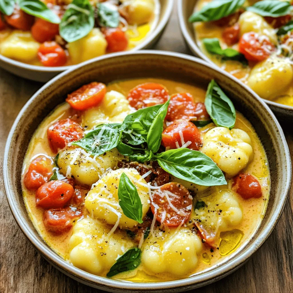 One-Pot Creamy Tomato Basil Gnocchi Tasty Delight