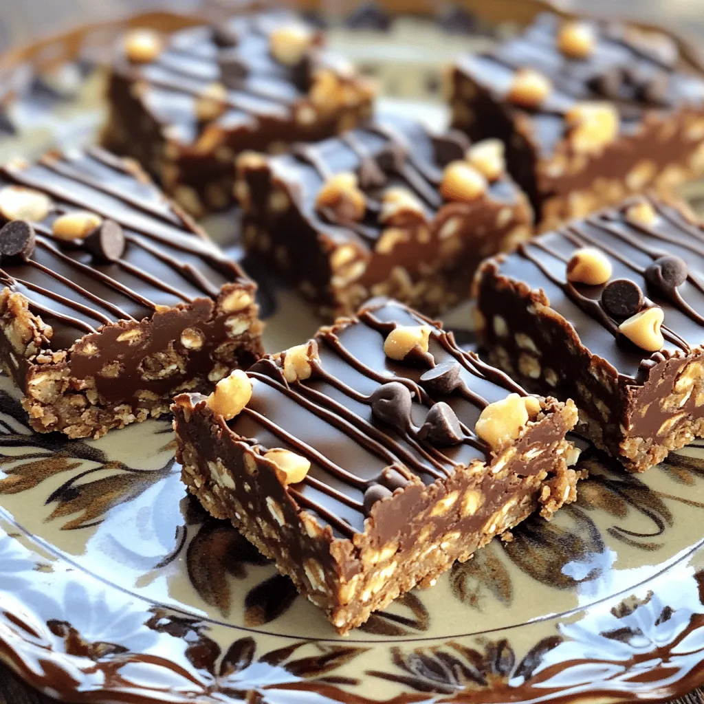 No-Bake Chocolate Oatmeal Bars Easy and Tasty Treat