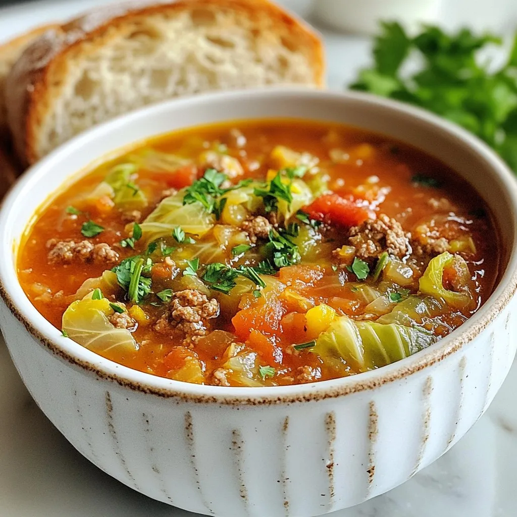 Cabbage Roll Soup Hearty and Nourishing Comfort Dish