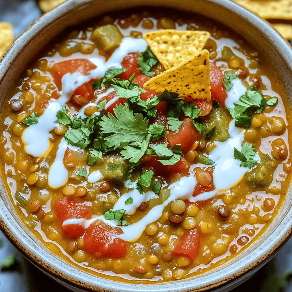 Creamy Vegan Lentil Tortilla Soup Delightful Recipe