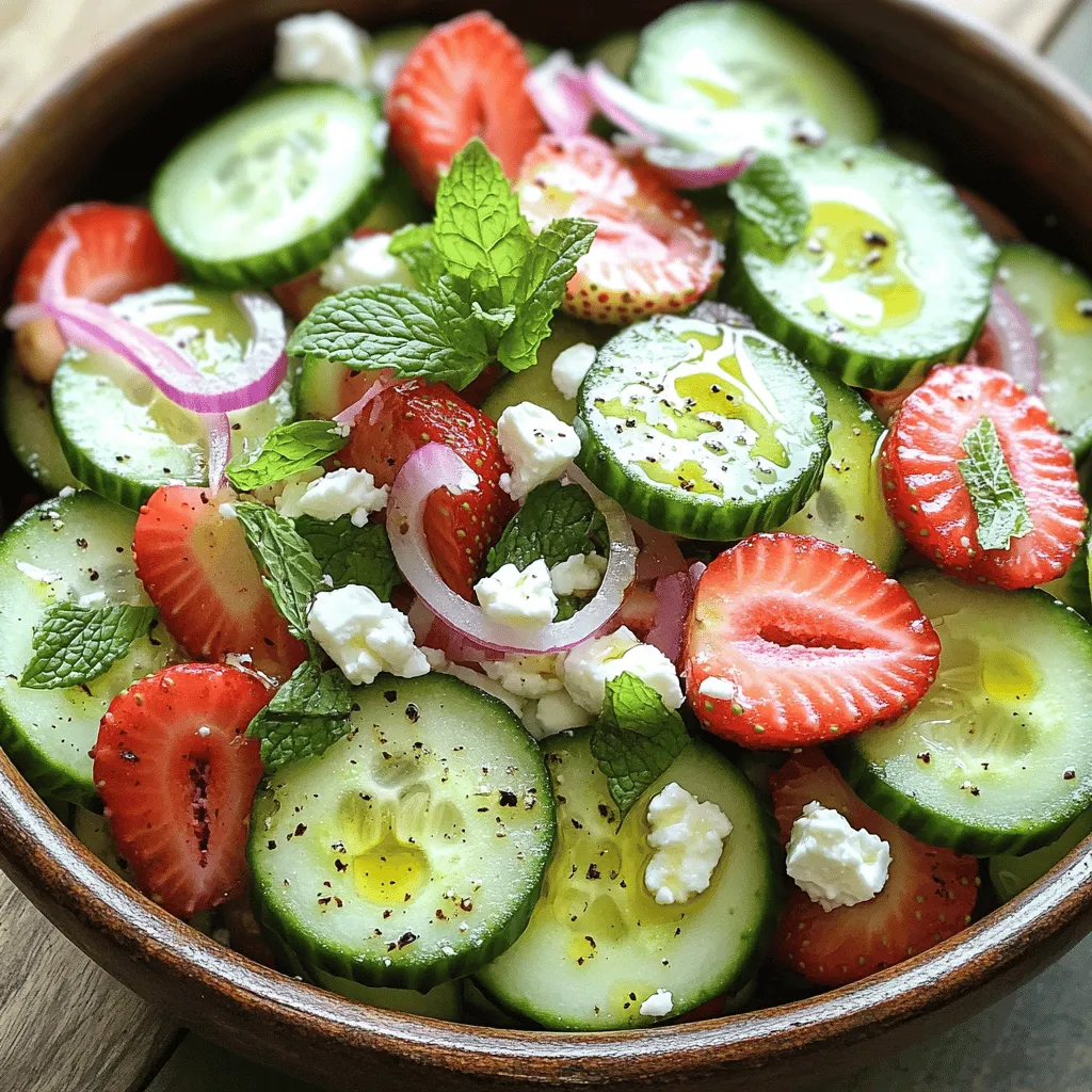 Cucumber Strawberry Salad Light and Refreshing Treat