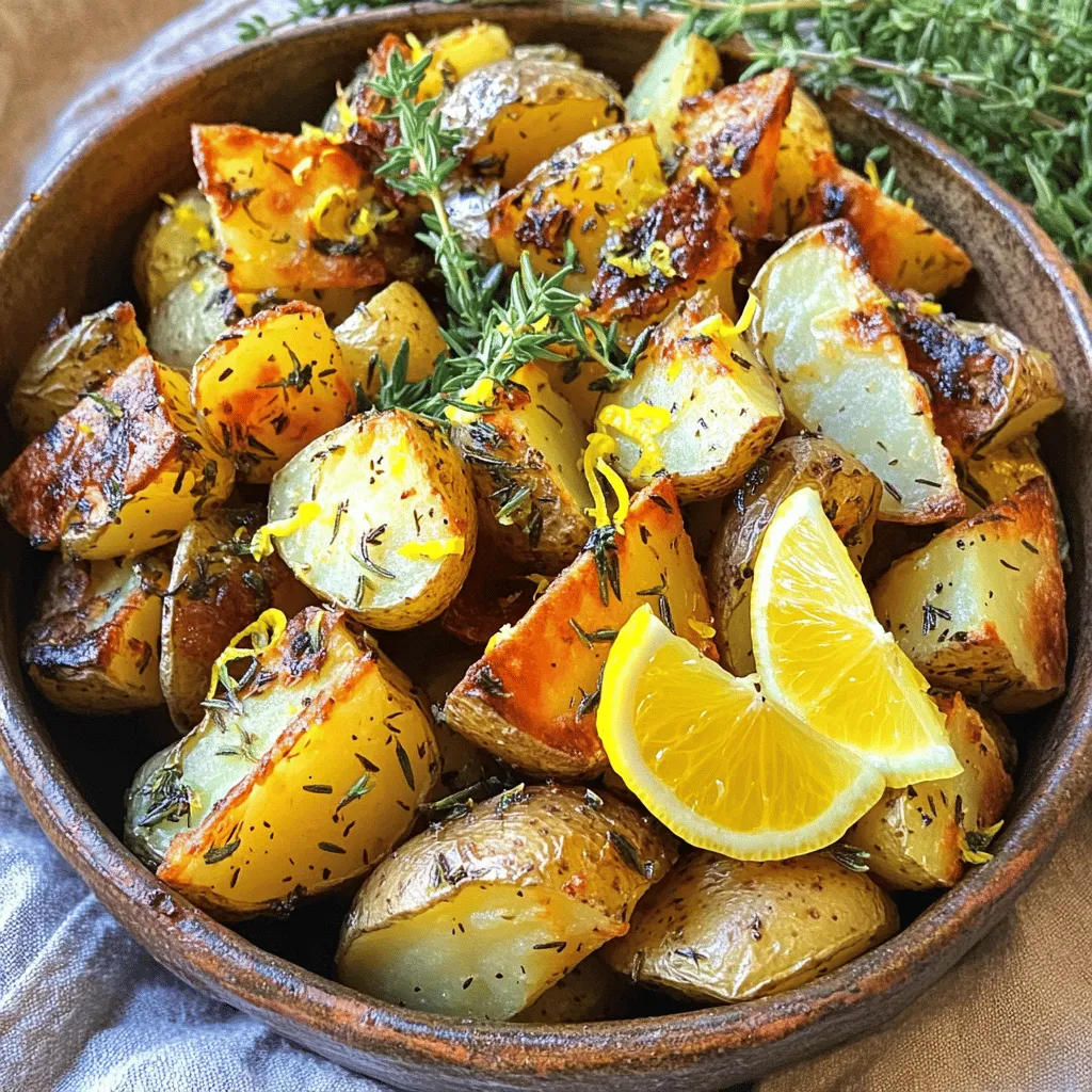 Lemon Garlic Herb Roasted Potatoes Flavorful Side Dish