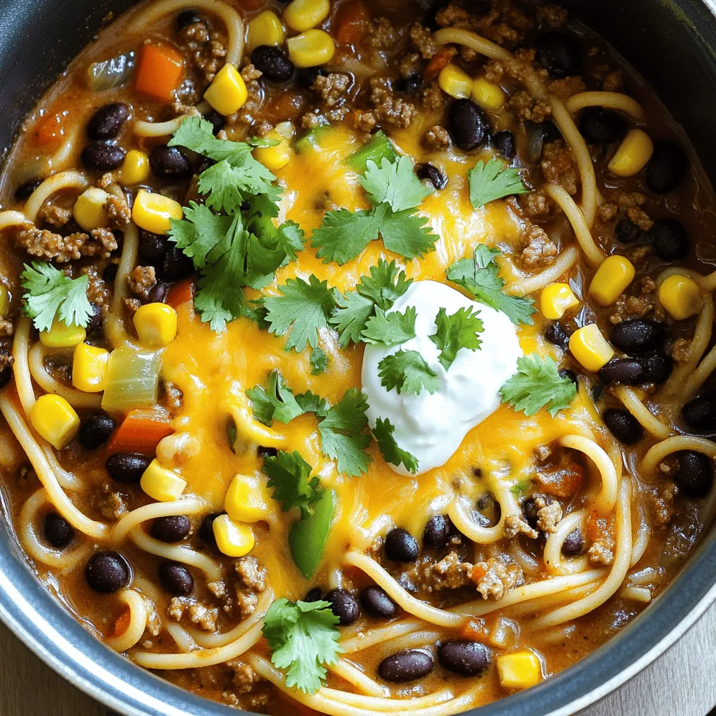 One Pot Taco Pasta Quick and Flavorful Dinner Treat