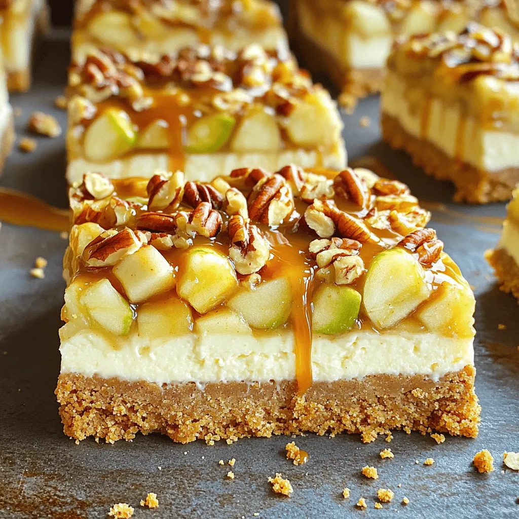 Caramel Apple Pecan Cheesecake Bars Irresistible Treat