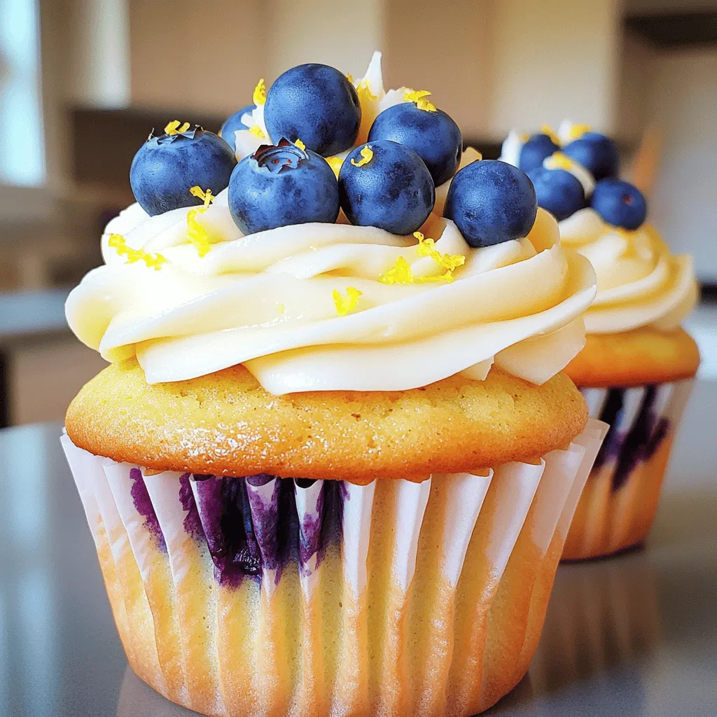Lemon Blueberry Cupcakes Delightful Fresh Treat