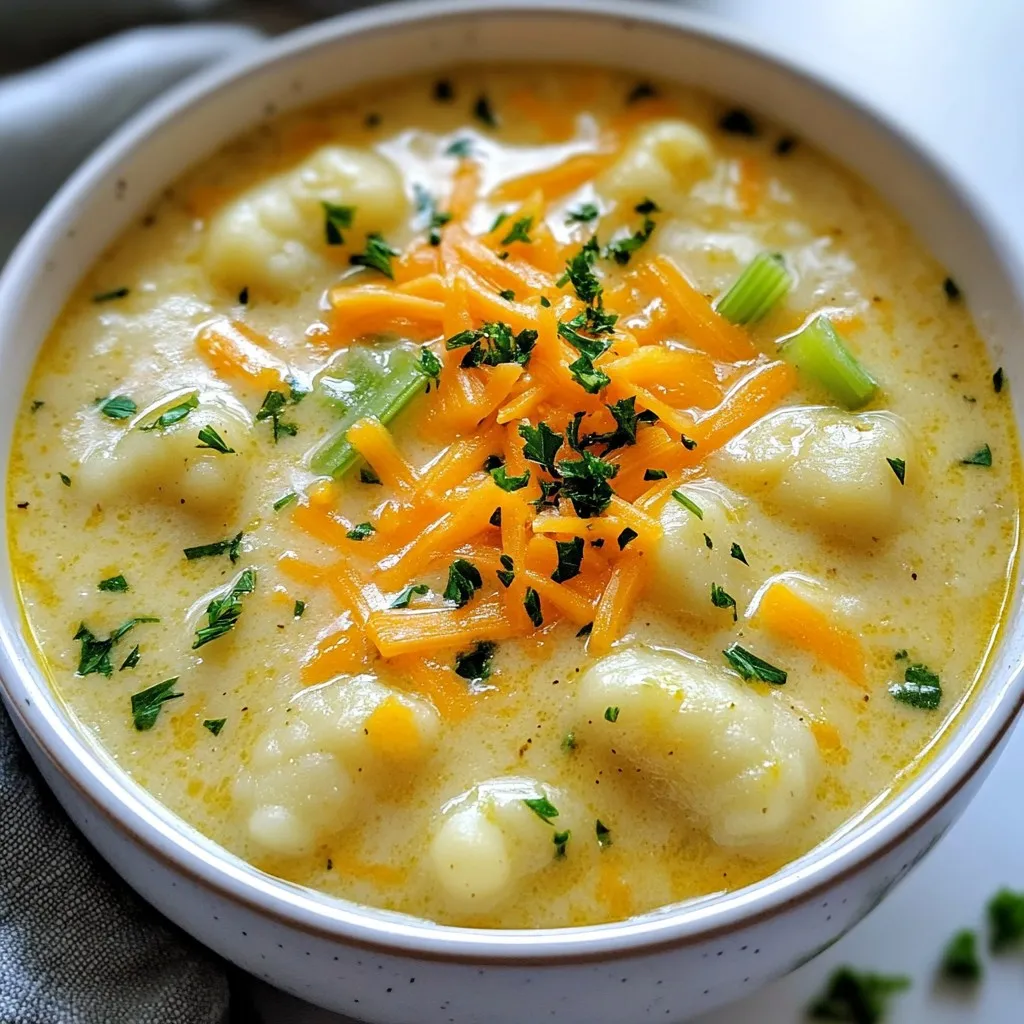 Cheddar Gnocchi Soup Creamy and Comforting Classic