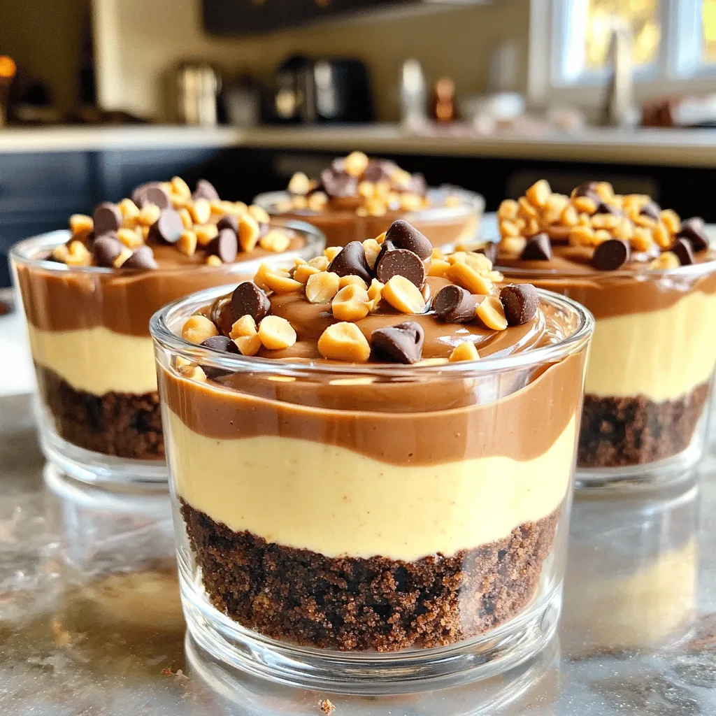 No-Bake Chocolate Peanut Butter Cheesecake Cups Delight