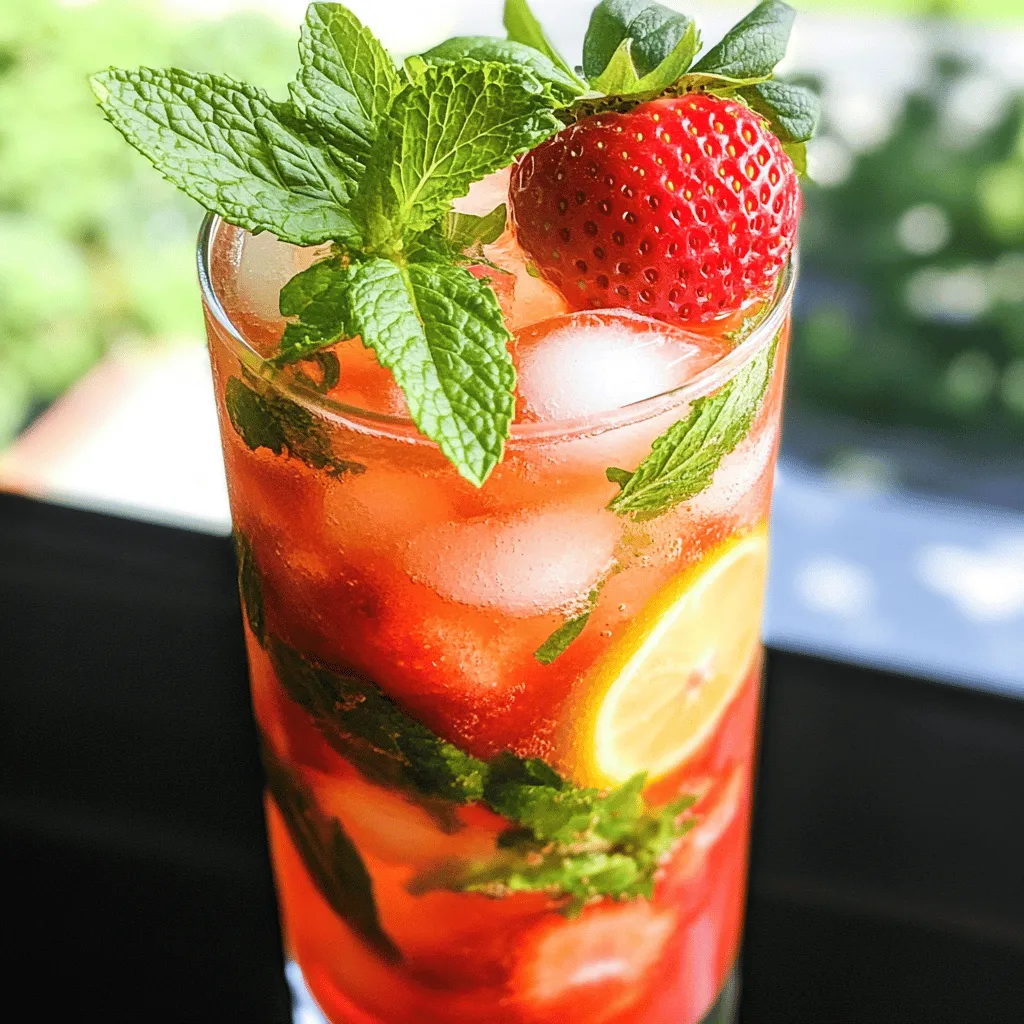 Strawberry Dirty Sprite Refreshing Drink Recipe