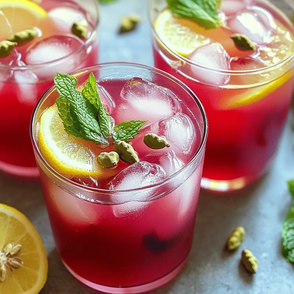 Plum Cardamom Iced Tea Refreshing and Flavorful Drink
