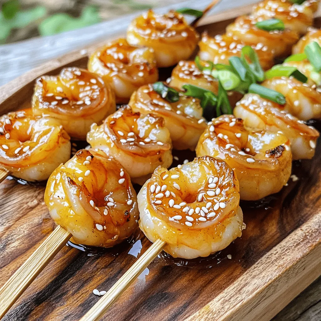 Honey Garlic Shrimp Skewers Easy and Tasty Delight