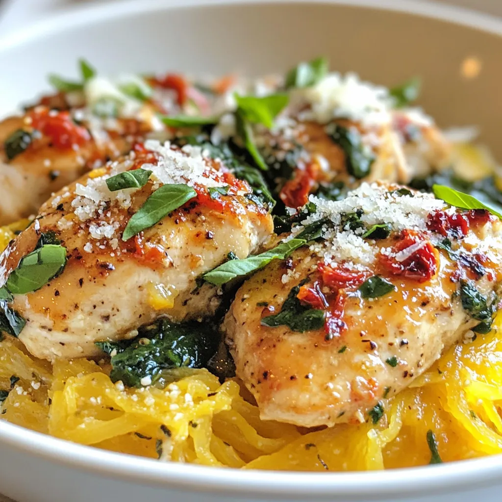 Tuscan Chicken with Spaghetti Squash Flavor Burst