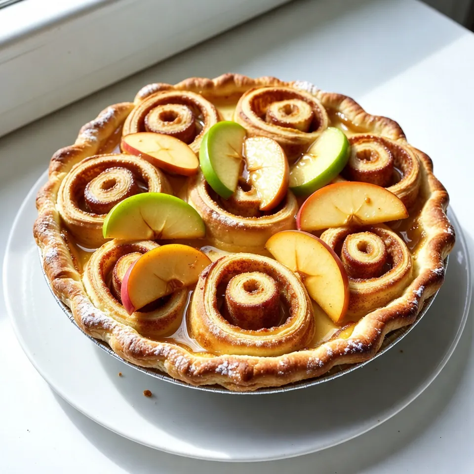 Cinnamon Roll Apple Pie Festive and Flavorful Delight