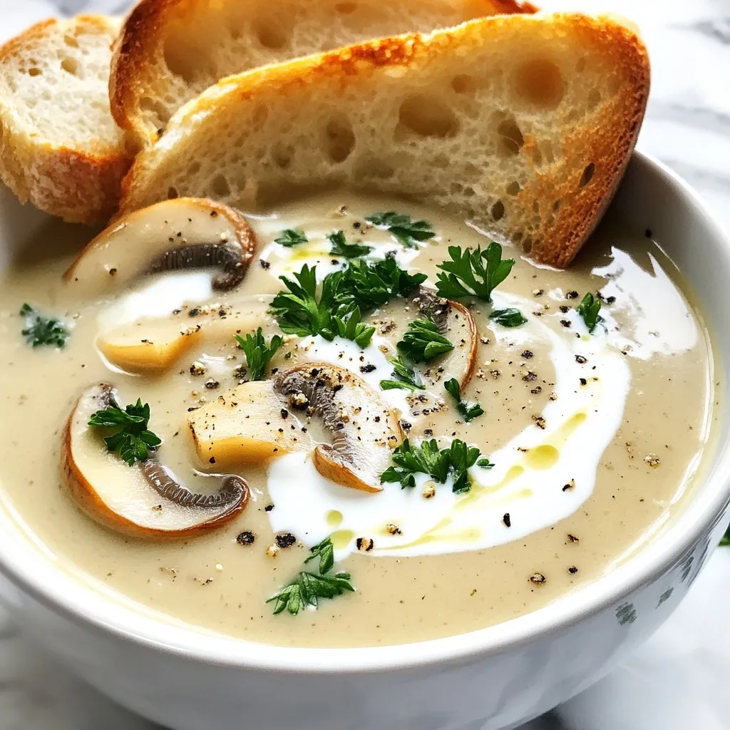 Silky Creamy Mushroom Soup Rich and Flavorful Delight