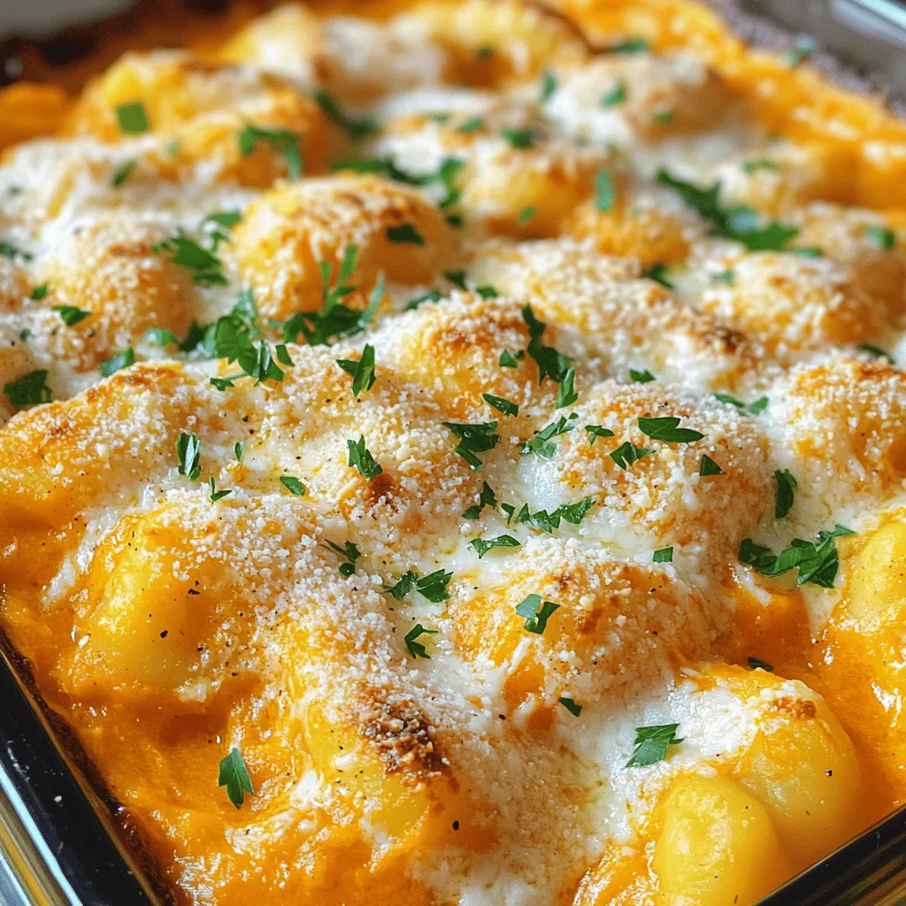 Buttery Garlic Parm Pumpkin Gnocchi Bake Delight