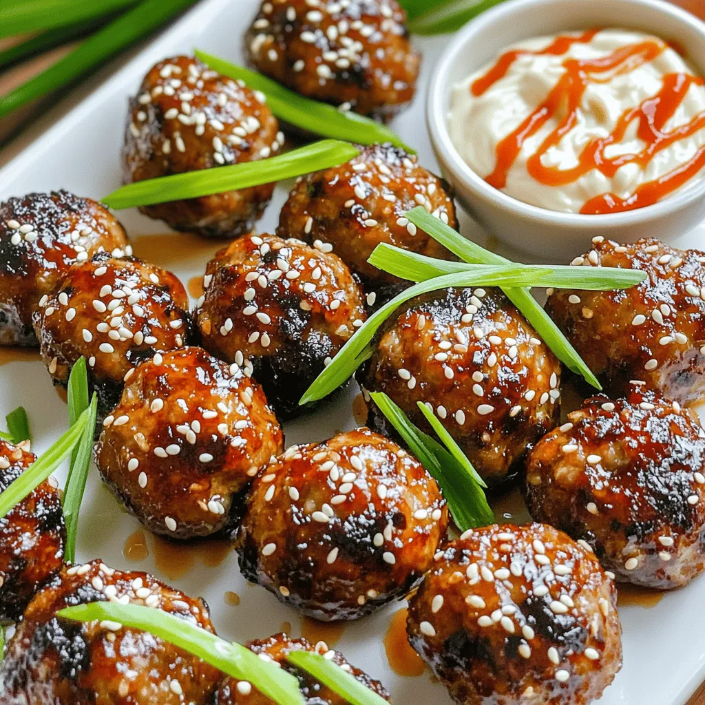Korean BBQ Meatballs with Spicy Mayo Easy Recipe