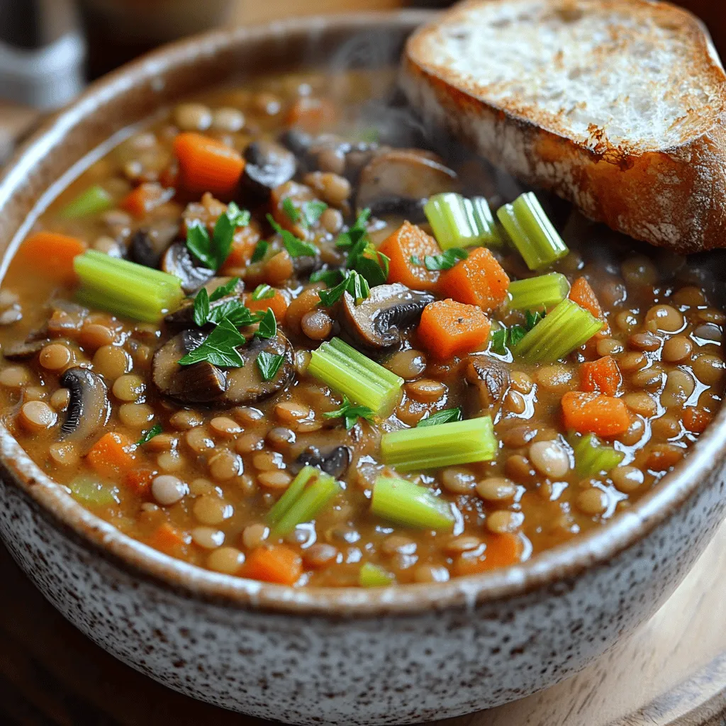 Hearty Vegan Lentil Mushroom Stew Flavorful Delight