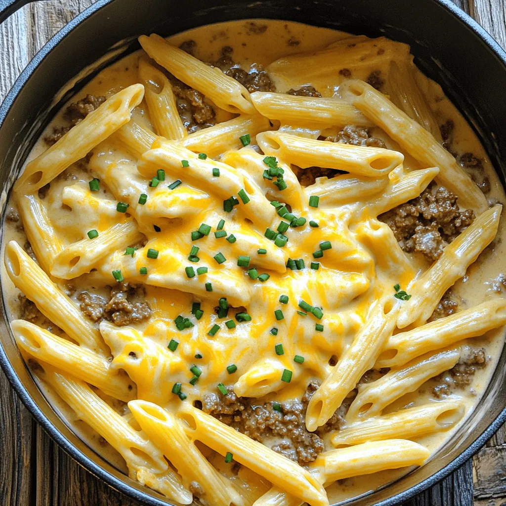 One-Pot Beef and Cheddar Ranch Pasta Quick and Easy