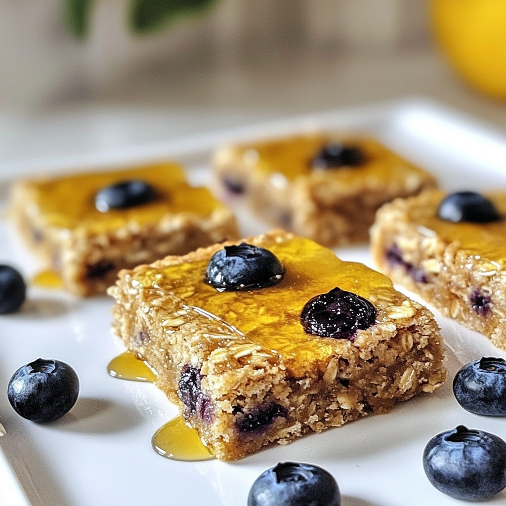 Blueberry Oatmeal Breakfast Bars Easy and Tasty Snack