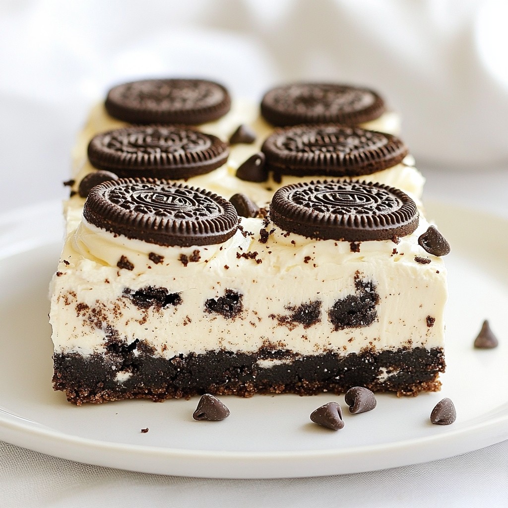 No Bake Oreo Cheesecake Bars Simple and Tasty Treat