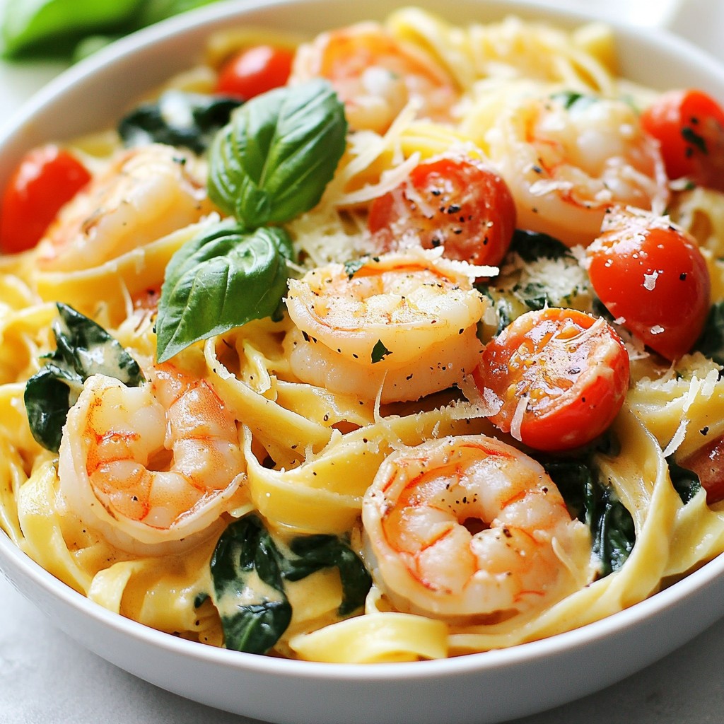 Creamy Tuscan Shrimp Pasta Flavorful Dinner Delight