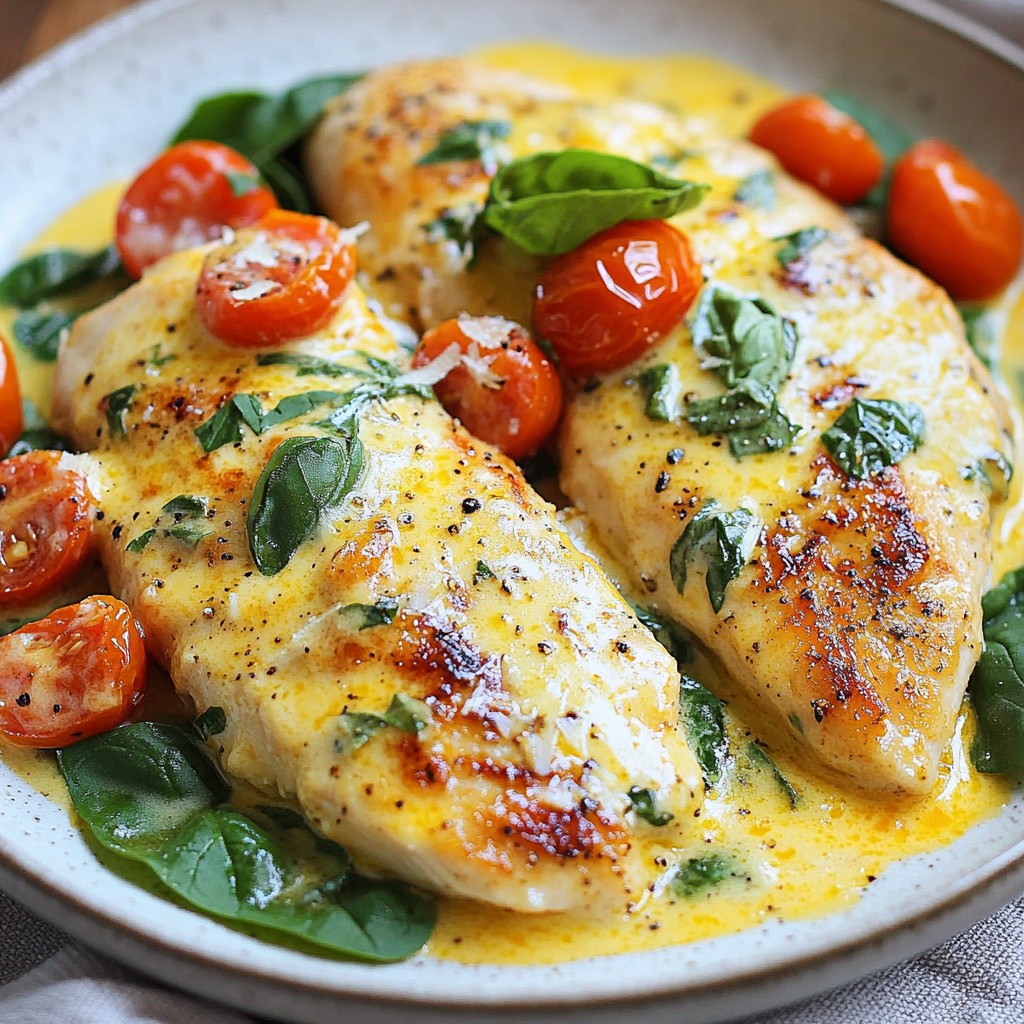 Creamy Garlic Tuscan Chicken Delightful Dinner Idea