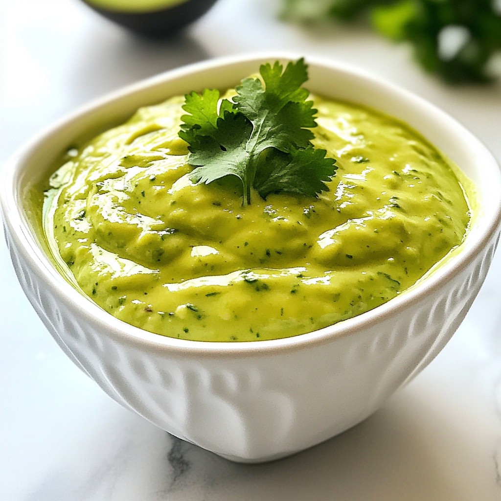 Avocado Cilantro Lime Dressing Fresh and Flavorful Mix