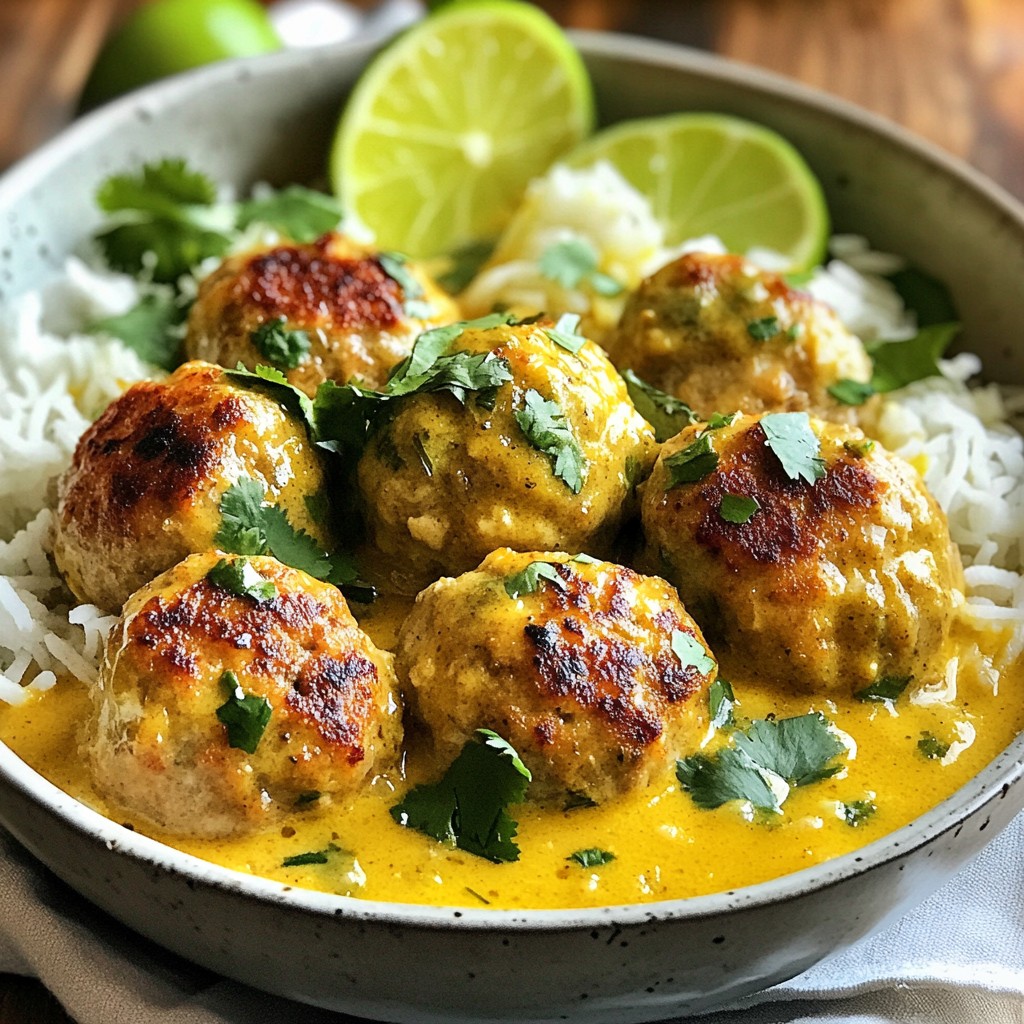 Coconut Curry Chicken Meatballs Flavorful and Easy Dish
