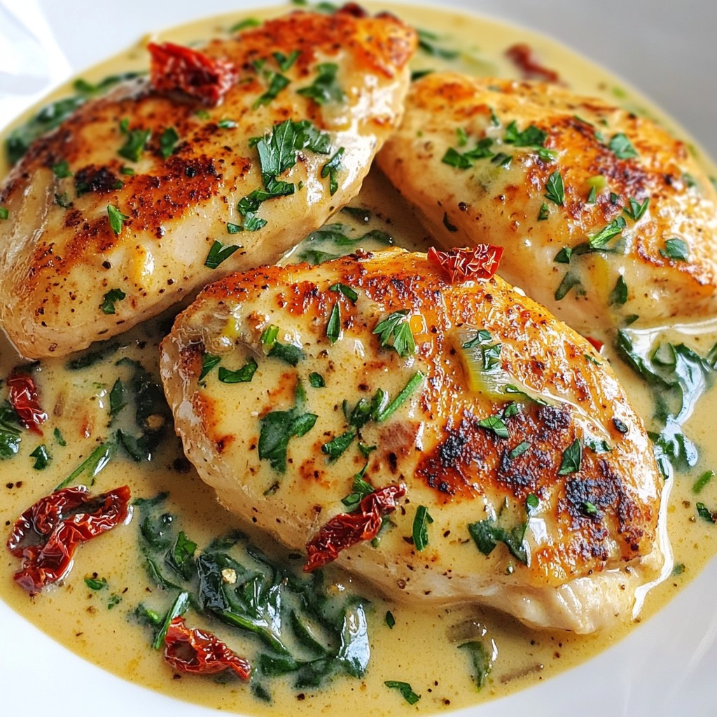 Creamy Garlic Tuscan Chicken Rich and Flavorful Recipe