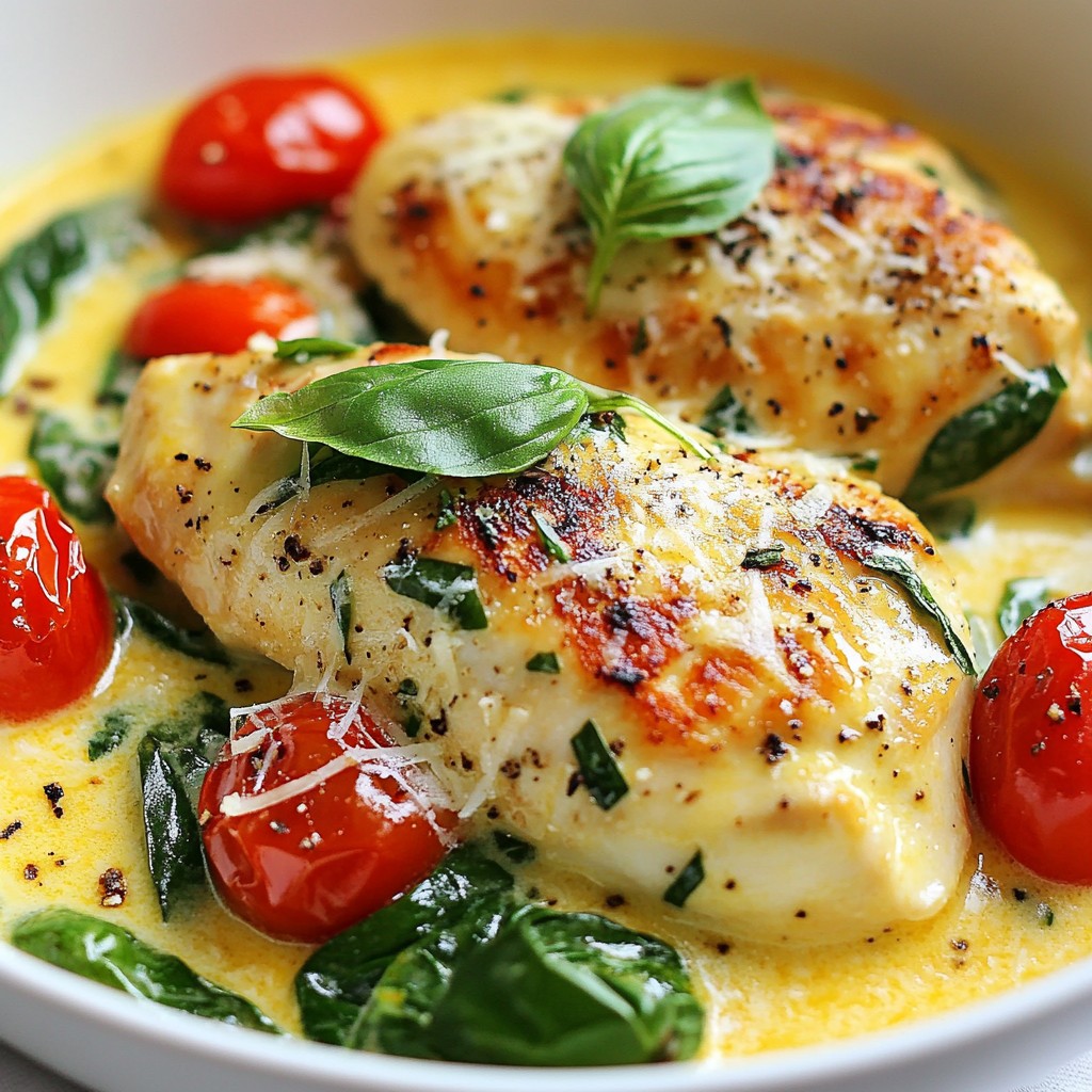 One Pot Creamy Tuscan Chicken Easy and Tasty Dinner